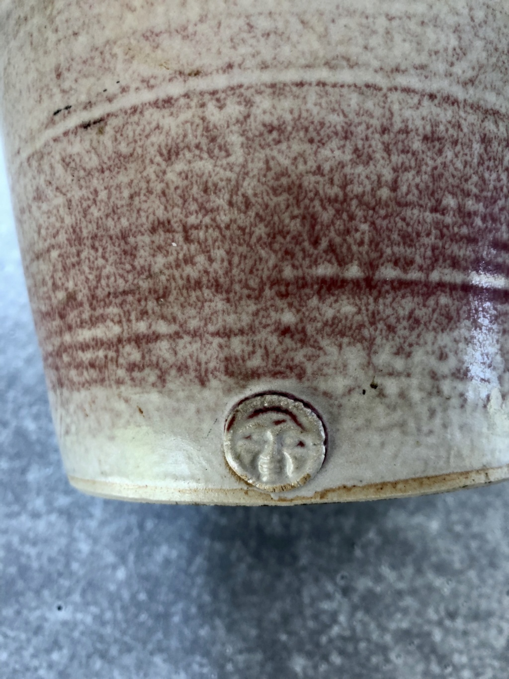 Grand vase céramique année 60 signature tampon/cachet à identifier 5f794f10