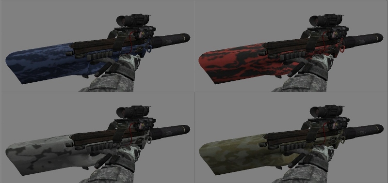 MW2 P-90 Attachment + Silencer + Camo pack (P_ and W_ MODEL) (100%)  710