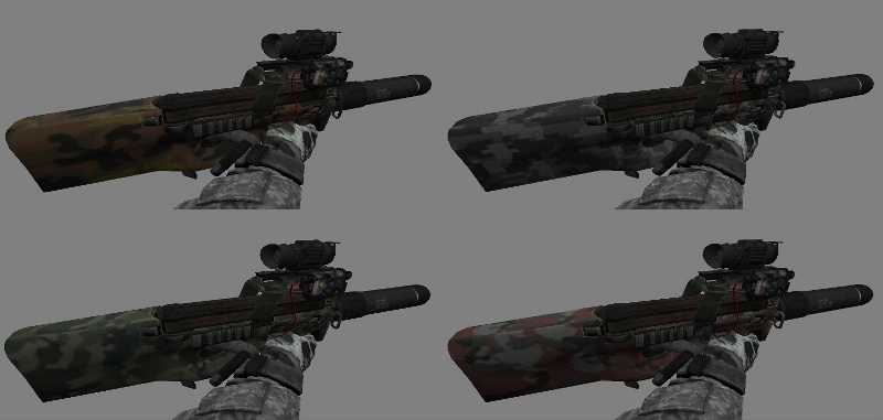 MW2 P-90 Attachment + Silencer + Camo pack (P_ and W_ MODEL) (100%)  811