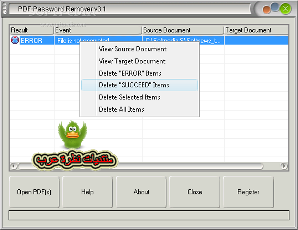 تحميل برنامج PDF Password Remover 3.1 بيدي اف باسورد ريموفر لكسر باسورد ملفات PDF المحمية بكلمة مرور...!!! Pdf-pa11