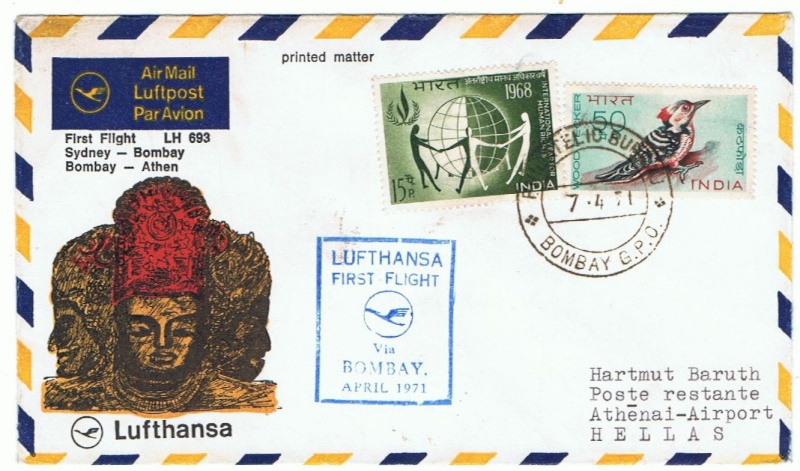 Lufthansa Erstflug 1971 Bombay12