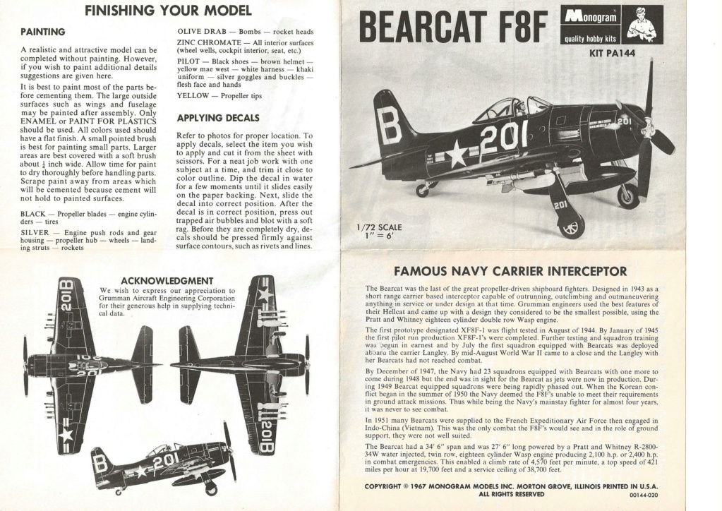 [Monogram] F8F-1B Bearcat - FINI Notice12