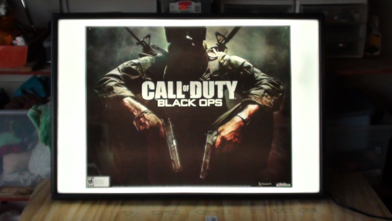 black ops poster in light box frame Dsc00412