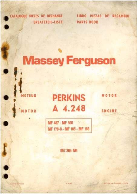 RECHERCHE catalogue pièces détachées Massey Ferguson 178-8 Perkin10