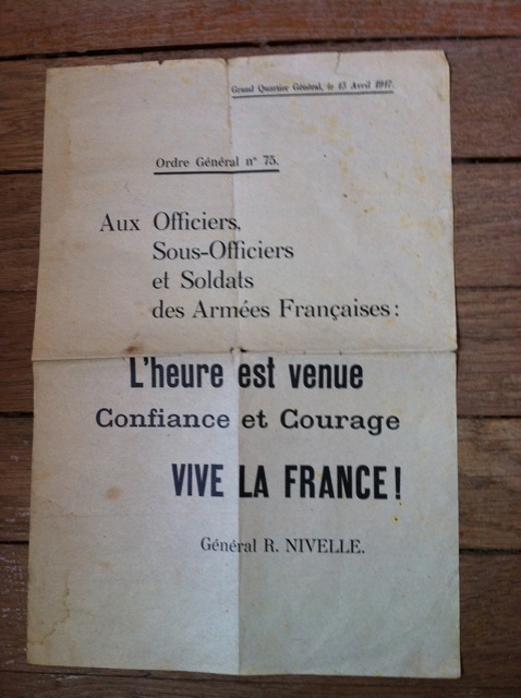 Poilu 79 RI Chemin des Dames 1917 Ordre_10
