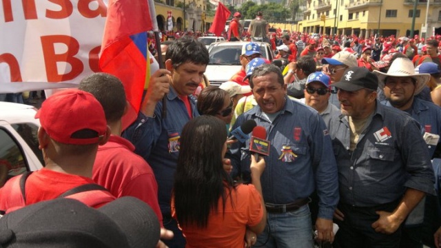 Marcha el 1ero de Mayo del Presidente Trabajador de Sidor Carlos D´Oliveira, El Presidente de Sutiss y los Trabajadores  0510