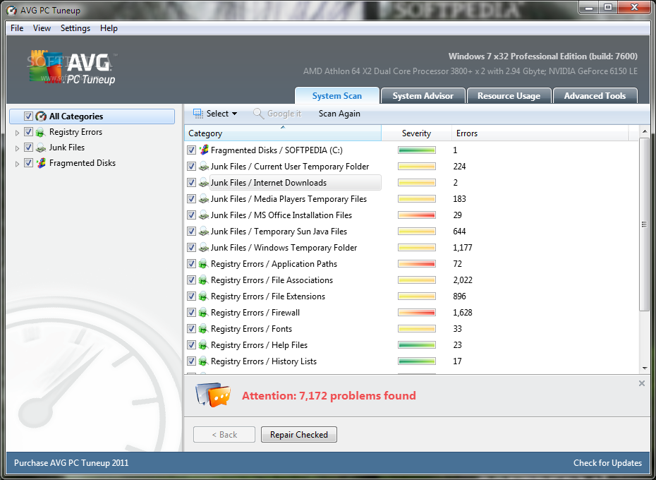 AVG PC TUNE UP 2011+ SERIAL KEYS PREMIUM (works well with other antiviruses too)~RZEE 12972510