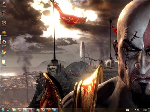 God Of War 3 Windows 7 Theme Sounds Icons Cursors ScreenSaver Gow10