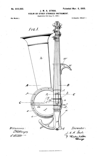 Un strohviol ou violon à cornet Captur97