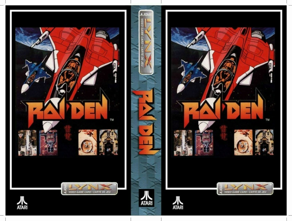VDS / Atari Lynx - Raiden , cartridge + (cover pour VHS box ) S-l16018