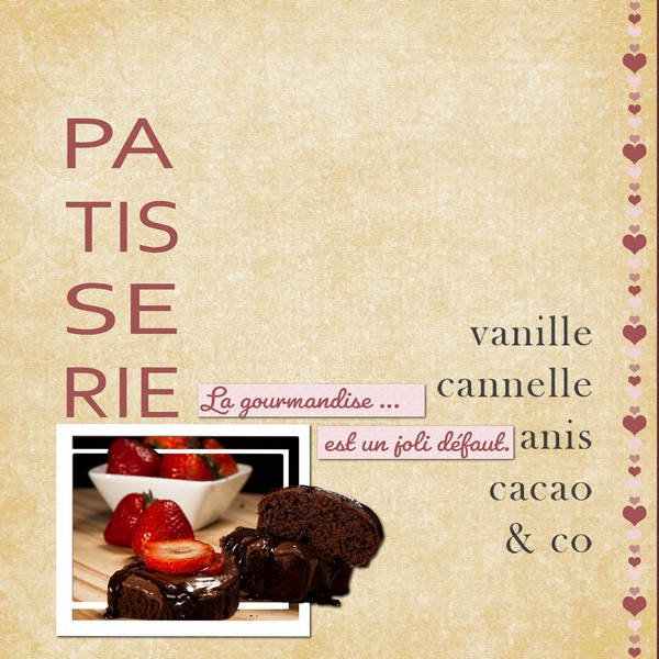 Pages réalisées avec le kit Délices gourmands 22_del10