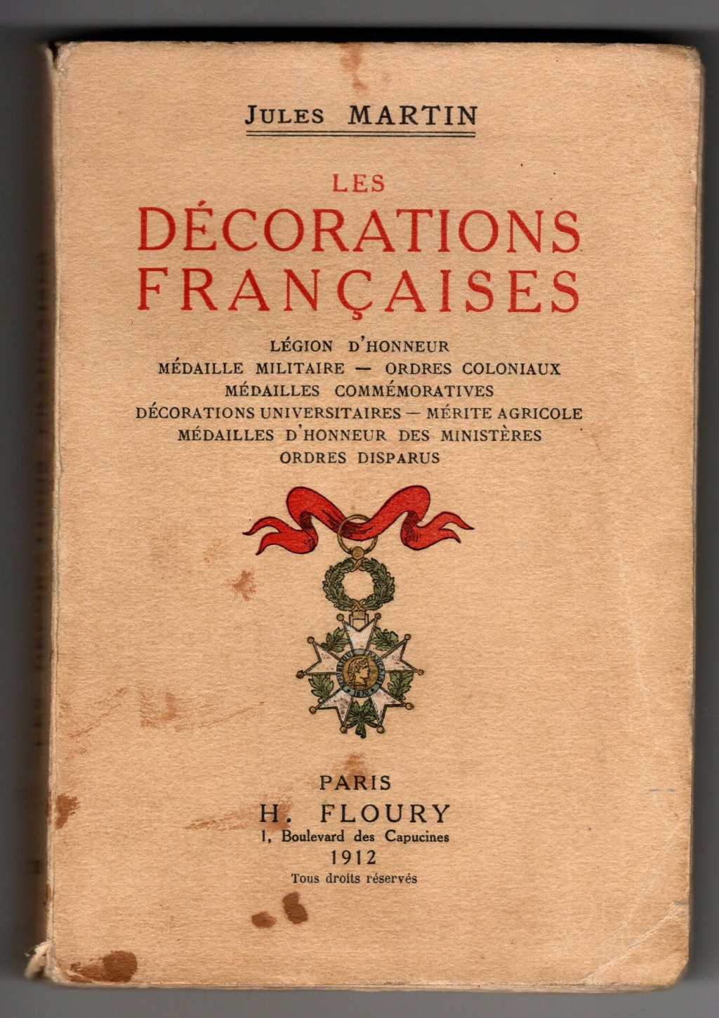 (P) Livre " Les Décorations Françaises" 1912 (Vendu) Img00135