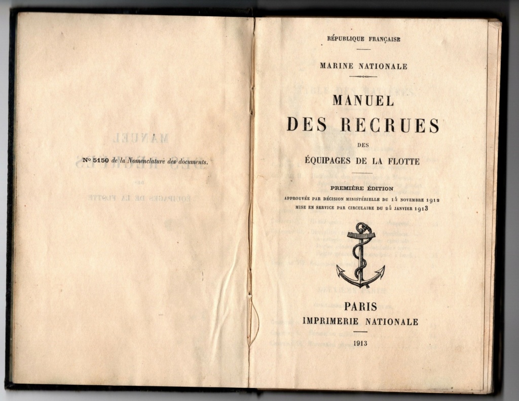(M) Manuel des Recrues des Equipages de la Flotte - 1913 (Vendu) Img00913