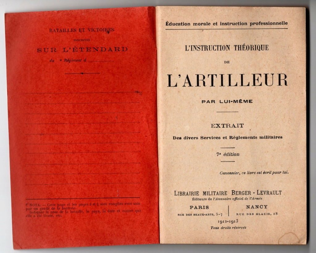 (P) Livret " L'Artilleur par Lui-Même" 1912/1913 ( Vendu ) . Img01015