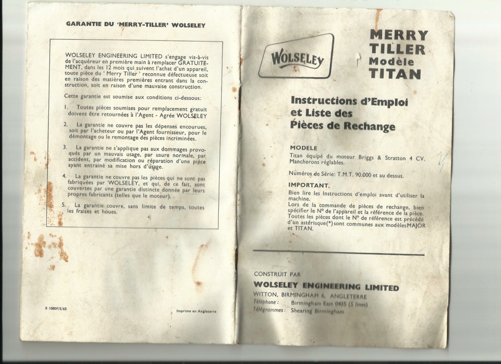 Doc Volseley Merry Tiller Titan Vol110