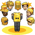 Dicembre2021 - Pack Cappelli d'Oro v.2 in catalogo su Habbo Sprom373