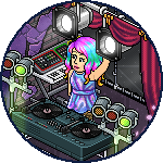 Programma Agosto 2021 su Habbo a tema Vaporwave Vibes Sprom525