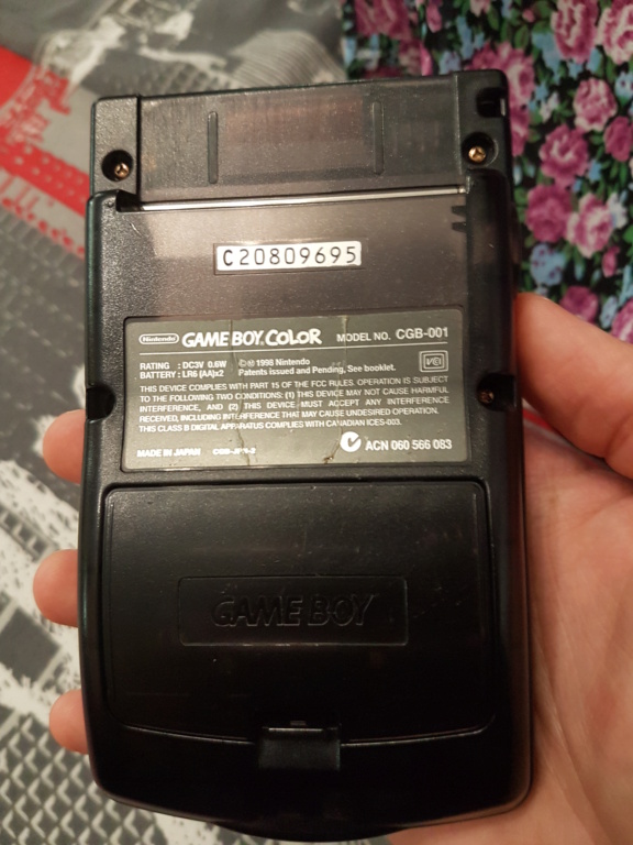 [Estim / demande d'infos] Gameboy Color JAP noire translucide 16264312