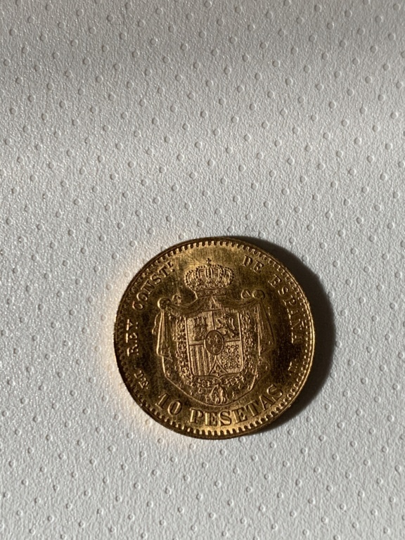 Moneda 10 pesetas 1878 Alfonso XII reacuñacion  19-61 17171510