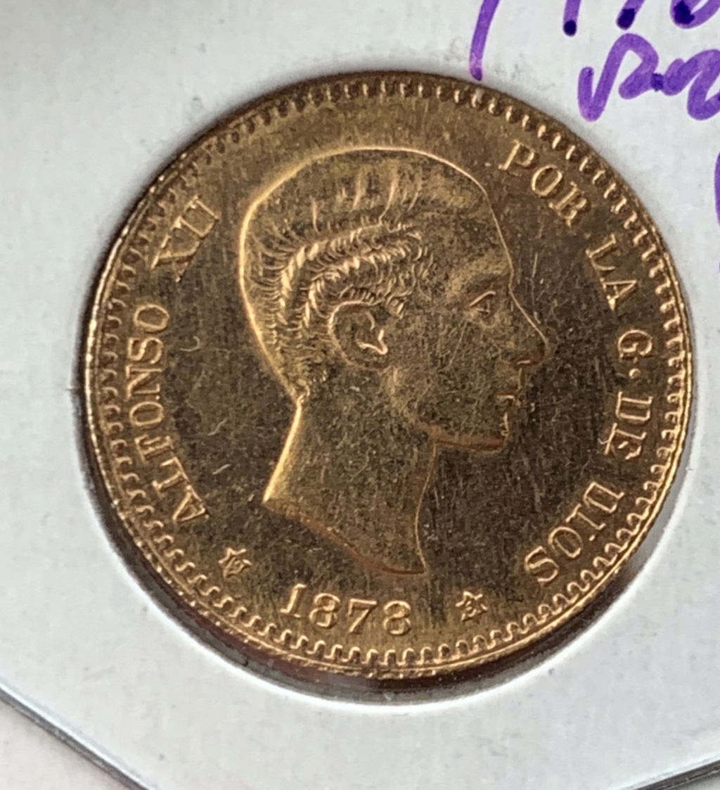 Moneda 10 pesetas 1878 Alfonso XII reacuñacion  19-61 79899010