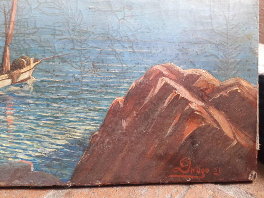 Une vue d'Antibes Roméo Drago 1888-1979 datée 1958 huile sur toile 20200811