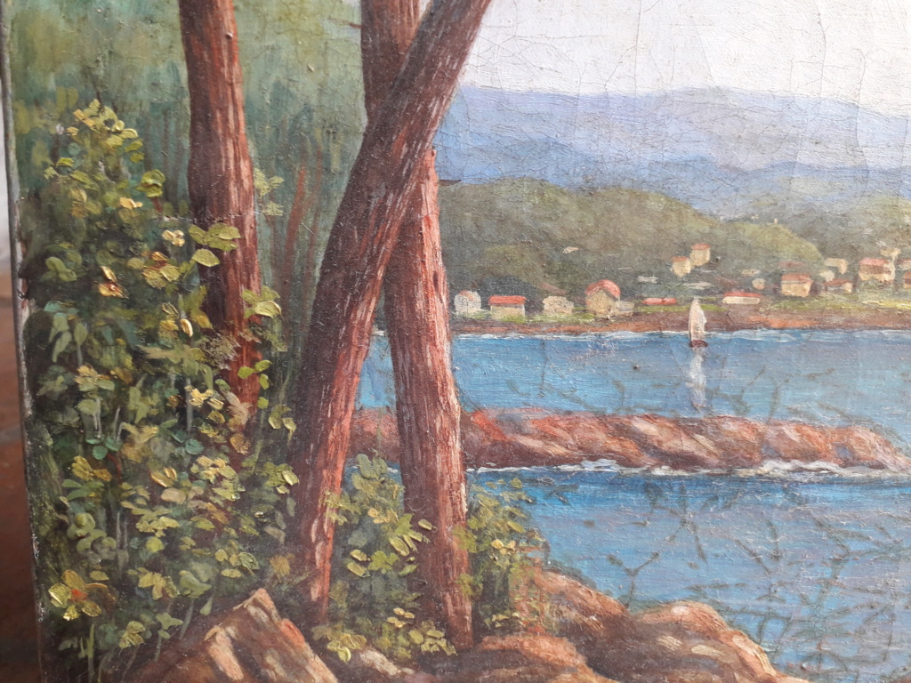 Une vue d'Antibes Roméo Drago 1888-1979 datée 1958 huile sur toile 20200813