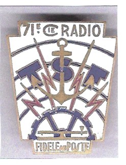 Insigne de la 71e Cie de télégraphistes de la 1re DIC Numzor36