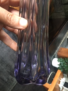 Lobed Lilac Glass Vase - Czech??? Img_2313