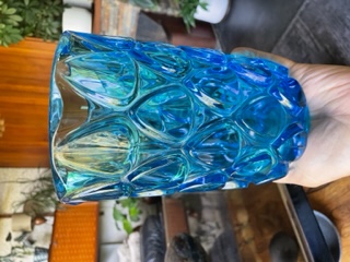 Blue Glass Vase - Is It Czech? Sklo Union? Img_2823