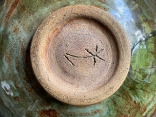 Studio Pottery Bowl With a flower or Palm Tree Mark  Img_3515