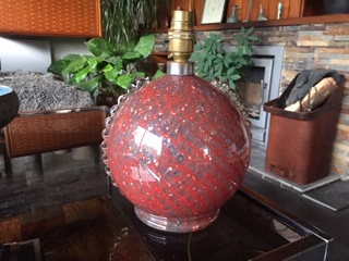 Vintage Glass Lamp Base - Murano / Italian?? Img_5210