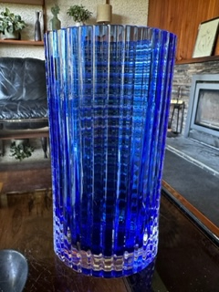 Blue Vase - Horizontal Lines One Side - Vertical The Other Img_7914
