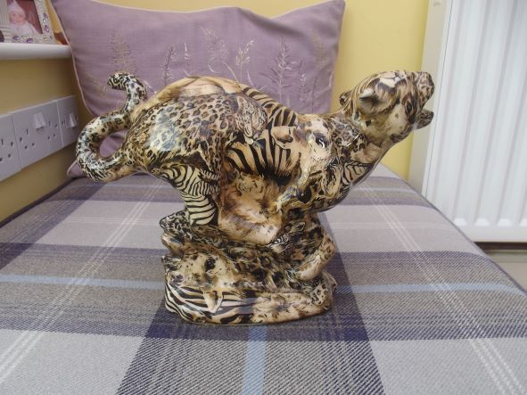unusual pottery tiger figure - LaVie safari animal Tiger_10