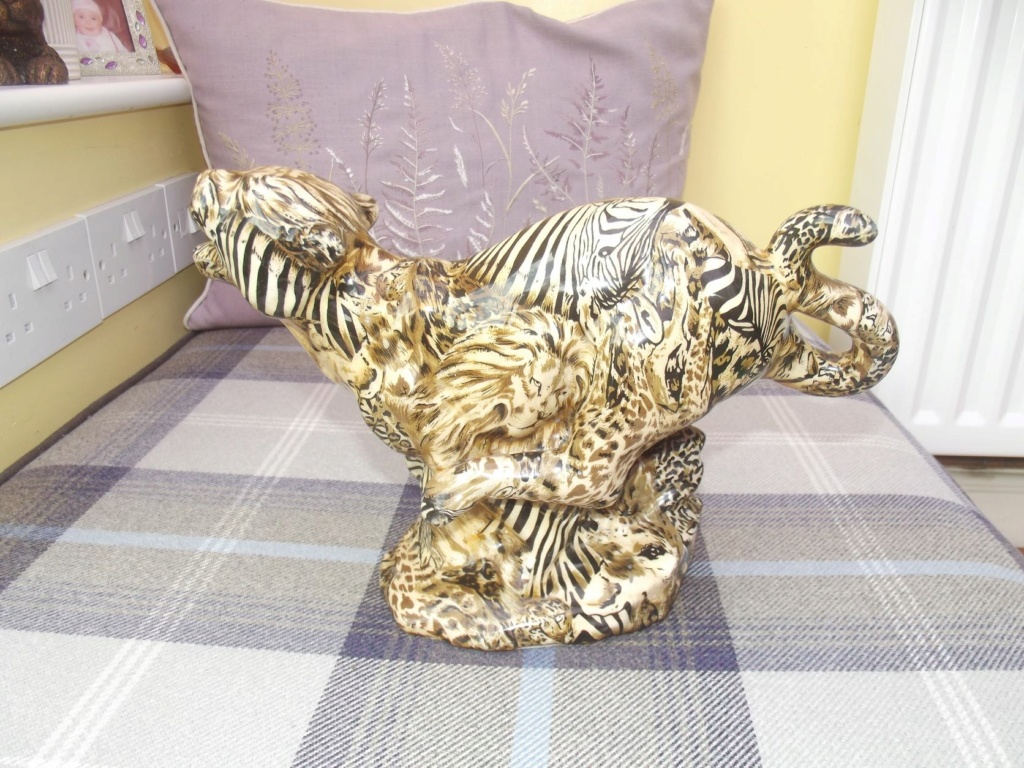 unusual pottery tiger figure - LaVie safari animal Tiger_12