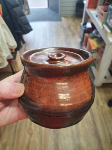 Stripey vase or bowl, IS mark  20230826