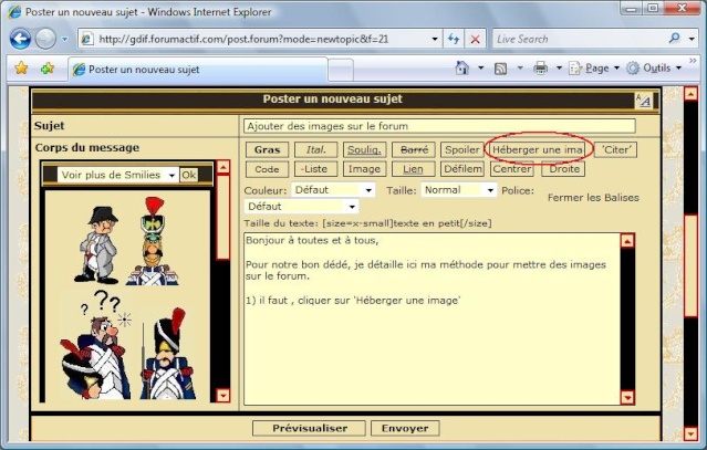 Comment ajouter des photos sur le forum 0111