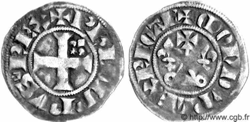 Doble tornés de Felipe IV (Francia 1285-1314 d.C) Dinero10