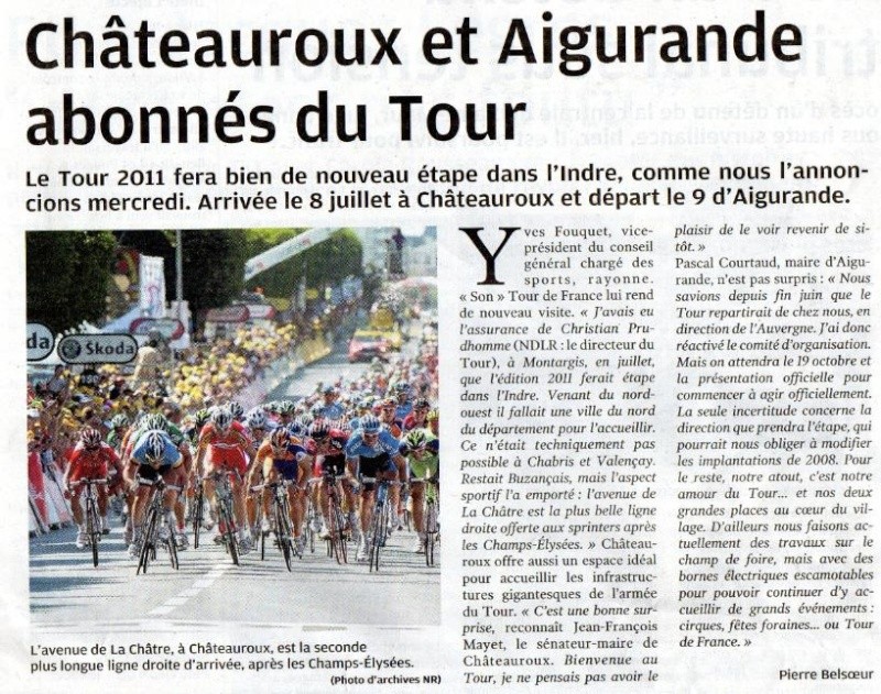 Tour de France 2011 ! Aigurande et Châteauroux villes étapes Tour10