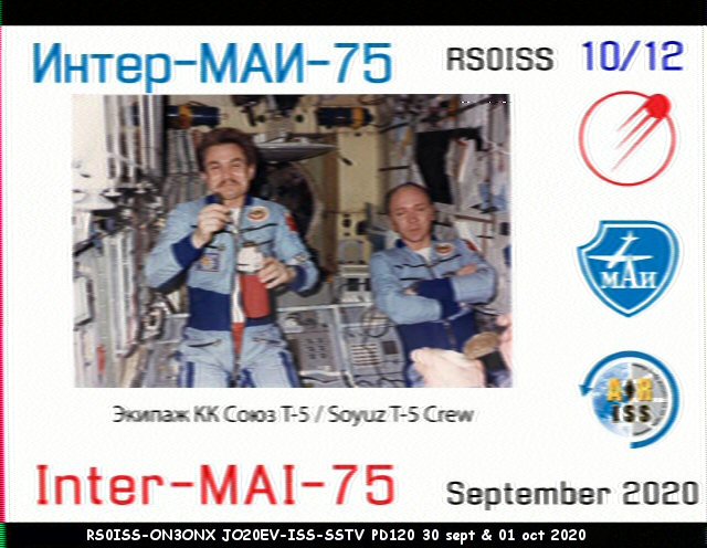 Activité SSTV depuis ISS  DATE : du 04/10/2020 au 08/10/2020 20H00 10_12_10