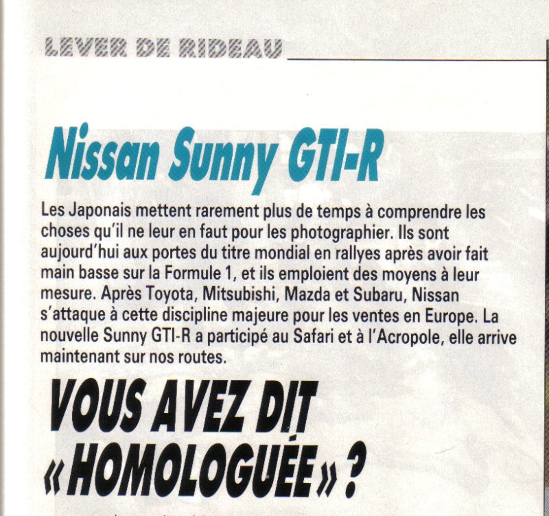 NISSAN SUNNY GTI-R 4wd Essais10