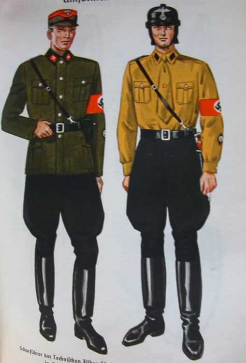 uniformes nazis en dibujo para hombre y mujer Ob1010