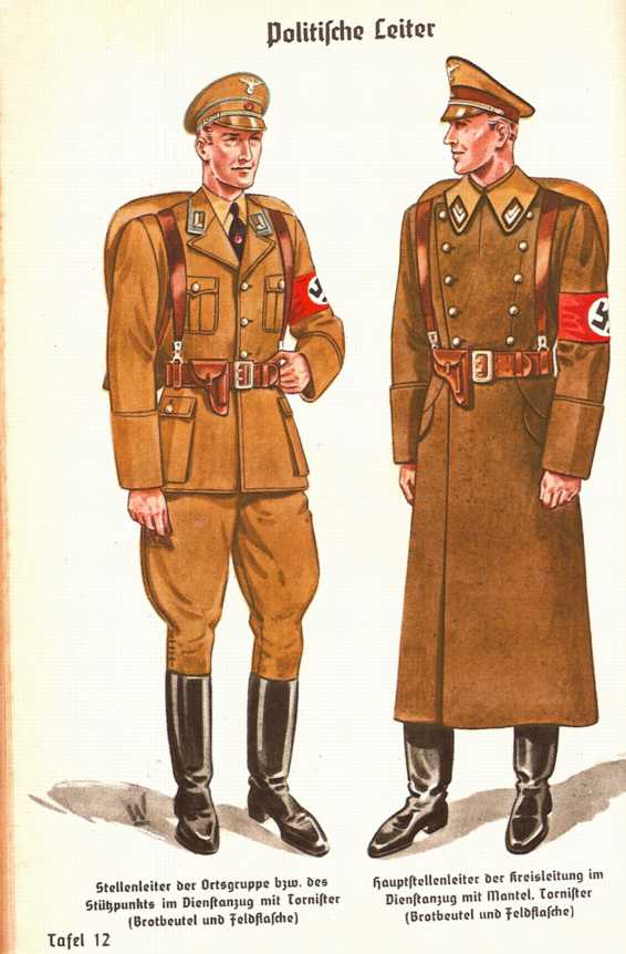 uniformes nazis en dibujo para hombre y mujer Ob110