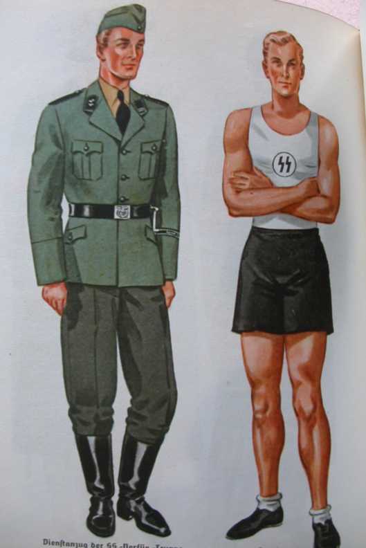 uniformes nazis en dibujo para hombre y mujer Ob1210