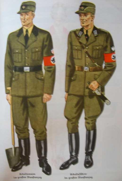 uniformes nazis en dibujo para hombre y mujer Ob510