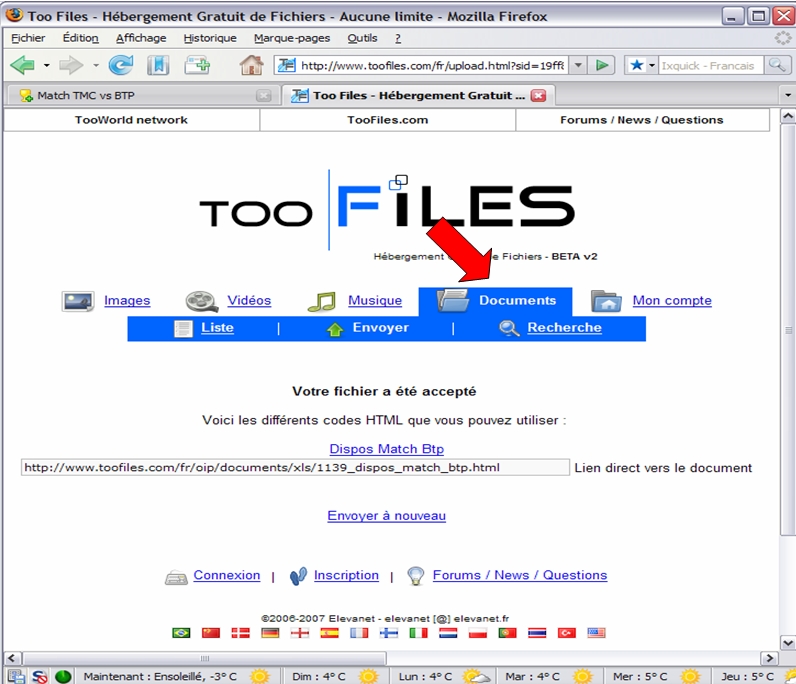 Mise en ligne de fichiers (par ex. Excel) sur le fofo Toofil12