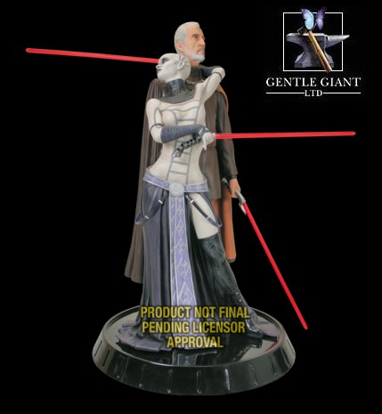 Asajj Ventress & Dooku Statue Preorder Gentle Giant Star Gentle13