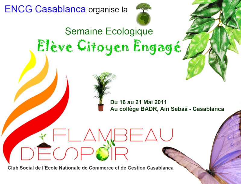 L'ENCG Casablanca organise une semaine cologique au collge BADR du 16 au 21 Mai 2011 Affich10