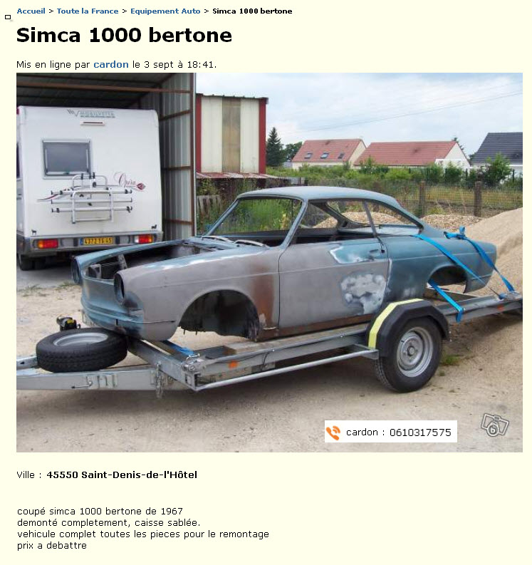 Simca 1000 Bertone 17-09-10