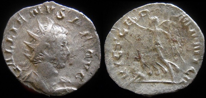 Antoninien de Gallien VICT GERMANICA - Cologne ou Viminacium Gallie10