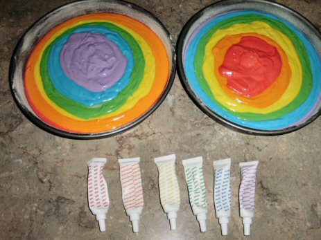 Making a Rainbow Cake for DH's Birthday Rainbo11